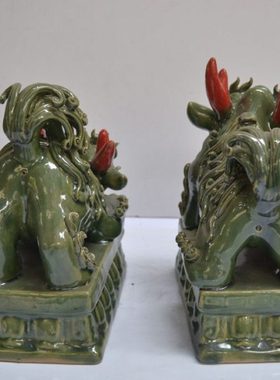 陶瓷工艺品摆件现代创意中式家居招财桌面装饰品摆设火球麒麟礼品