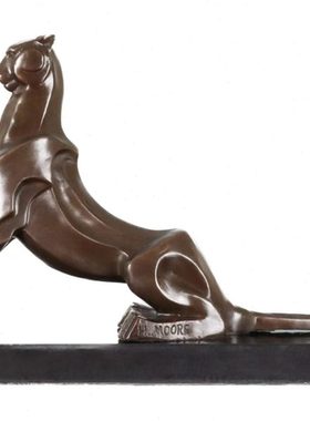 铜雕塑抽象豹子铜像摆件家居装饰品创意礼品客厅玄关书房创意礼品