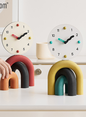 WOZOOM家居饰品客厅桌面摆件电视柜玄关创意家用简约座钟装饰品
