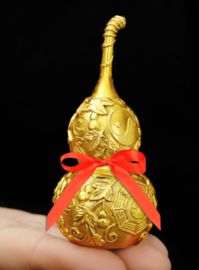 葫芦摆件纯铜空心不开口闭盖迷你小葫芦客厅卧室门对门工艺品装饰