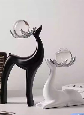 现代简约创意水晶球摆件家居客厅酒柜玄关办公室桌面装饰品