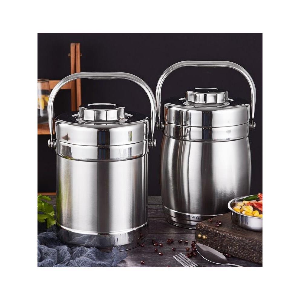 保温饭盒便携不锈钢保温粥桶上班带饭便医院住院送饭送菜盒zs - 图0