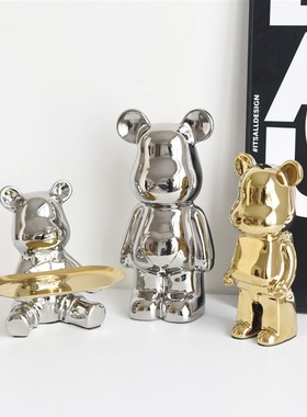 高级感艺术摆件客厅家居创意暴力熊装饰品摆件电视柜酒柜书柜摆设