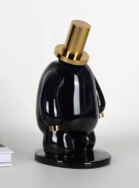 现代简约多色抽象人雕塑摆件样板房售楼处金属大理石软装饰品摆设