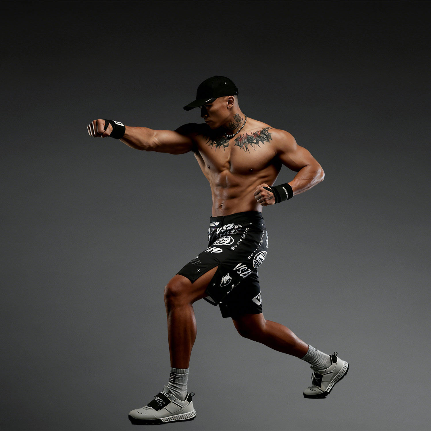 VSZAP男士广告牌运动户外短裤速干健身训练五分裤字母印花多功能,淘宝优惠券,粉丝福利购,淘宝优惠卷