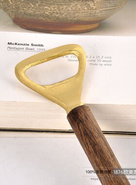 印度进口纯铜啤酒开瓶开酒器家用瓶起子L高档起瓶器创意桌面摆件