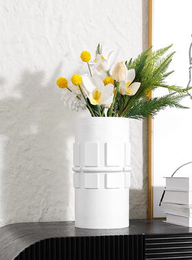 甄选创意花家居餐桌客厅插花花器干花家居民宿装饰摆件级感小众