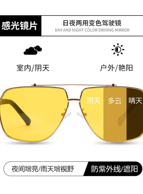 索途高清变色夜视太阳镜弹簧镜腿