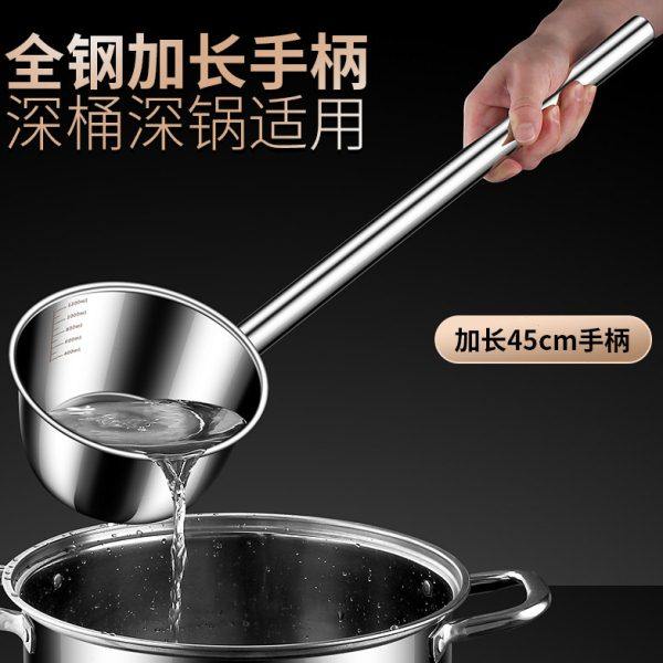 加厚304不锈钢长柄水瓢家用厨房水勺商用长把水舀子大号加长水漂,淘宝优惠券,粉丝福利购,淘宝优惠卷