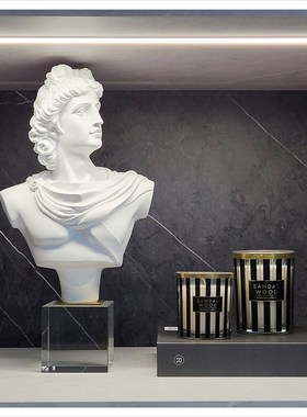 现代简约样板间客厅酒柜玄关u装饰挂画雕塑玻璃陶瓷道具摆件ZH264