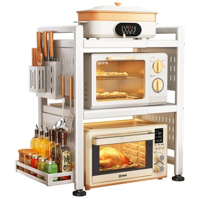 Hole board kitchen rack microwave oven shelf home desktop countertop rice cooker appliance storage bracket