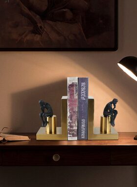 金属摆件工艺品书档装饰思考者书房儿童房办公室实用家居美式软装