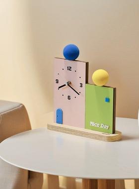现代简约时尚摆放式时钟电视柜装饰摆件客厅卧室玄关桌面创意座钟