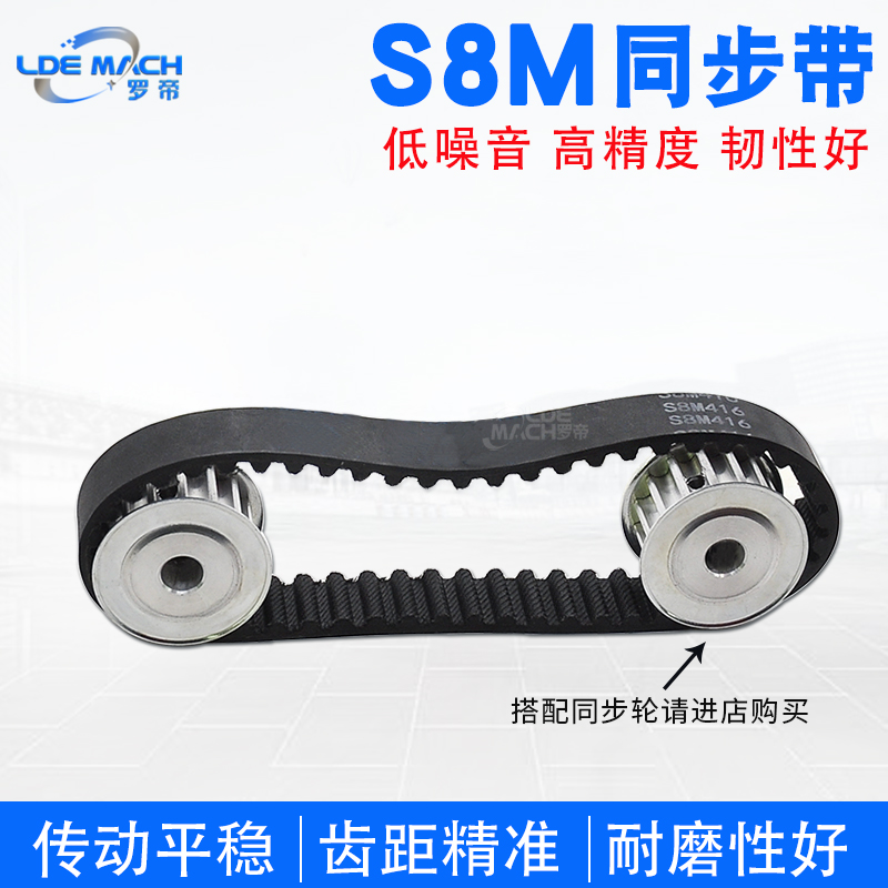 S8M橡胶同步带STS S8M616/632/640/656/680/704同步轮皮带 传动带 - 图1