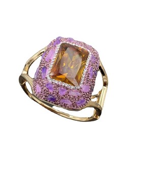 土耳其苏丹d石变色石捷克钻手镯 原石镶嵌光感手环 跨境货源