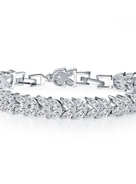 首饰跨境爆品手链设计t感小众不掉色女柳叶货源s6924