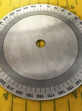 刻度盘顺时针圆形片360度不锈钢测量器94x8x1 A033直销 恒久万丰