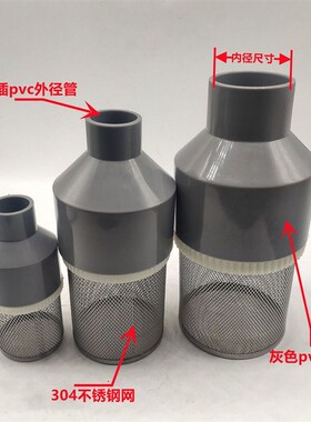 PVC接头过滤网终端过滤网过滤树叶杂质塑料管单过滤排水接大小头