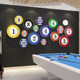 Billiard room billiard hall wall decoration supplies creative ornaments mural decoration poster stickers background layout