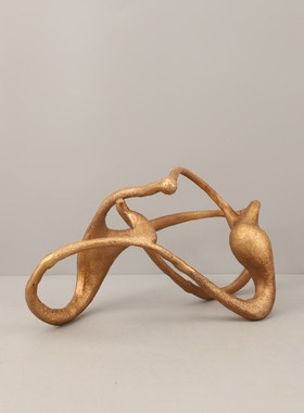 欧式创意几何造型金属摆件客厅卧室玄关酒店电视柜样板间家居饰品