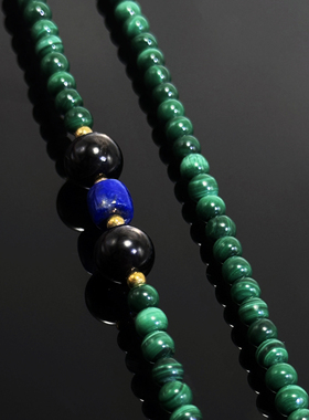 BUDDIA新款孔雀石毛衣链