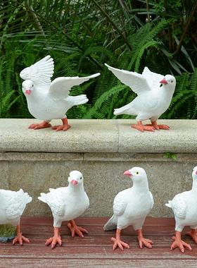 户外花园庭院公园装饰品创意树脂摆件工艺品仿真动物雕塑鸽子摆件