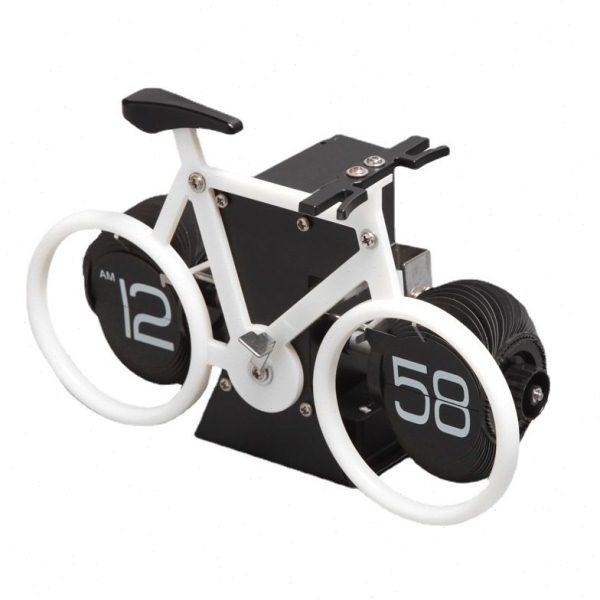 创意自行车翻页钟创意趣味桌面座钟新屋乔迁个性家用摆件装饰品,淘宝优惠券,粉丝福利购,淘宝优惠卷
