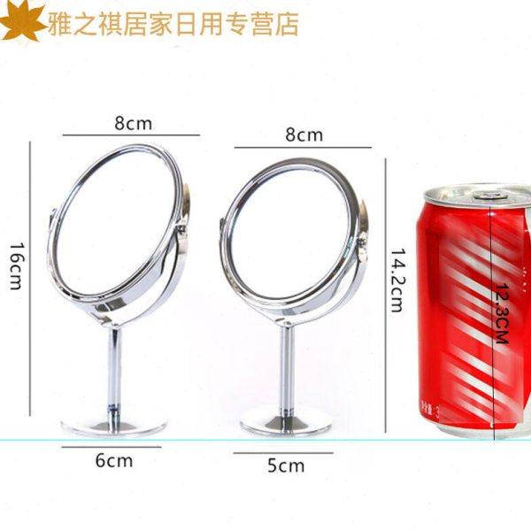 2022新款20倍放大化妆镜高清双面式化妆镜不锈钢放大镜梳妆镜小镜 - 图1