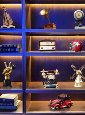 美式复古工艺品创意摆件摩托车模型摆饰服装店O咖啡厅工业风装饰