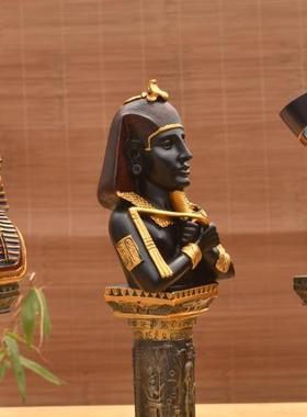包邮古埃及法老头像艳后摆件家居图坦卡蒙国王头像客厅酒店装饰品