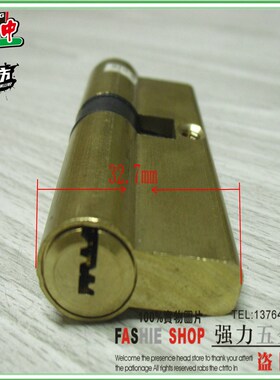 盼盼防盗门锁芯铜锁心AB锁芯电脑匙锁头95mm偏芯