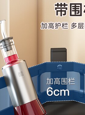 厨房锅架置物架落地式多层转角放锅架子家用多功能三角锅具收纳层