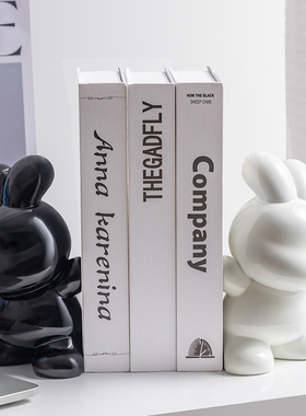 酒柜装饰品客厅家居创意兔子书挡立书架轻奢高级感玄X关电视柜摆