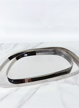 现代银色镜面不规则金属托w盘客厅餐桌收纳摆盘样板房饰品摆件