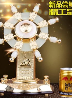舵手摆件 航海舵轮舵工艺品 欧式办公桌摆件 办公室装饰品 现代