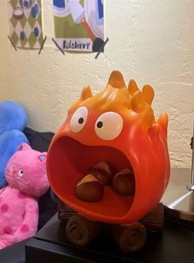 卡通创意卡西法入户客厅钥匙收纳玄关托盘家居桌面树脂装饰品摆件