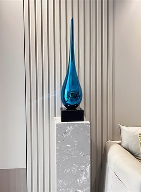 现代轻奢水d滴雕塑抽象艺术摆件客厅电视柜酒店样板间艺术软装饰