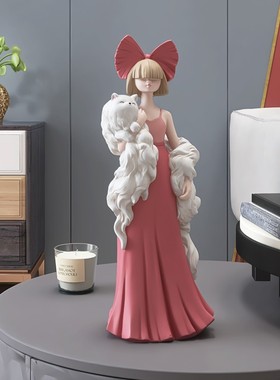 轻奢女孩玄关客厅装饰品摆件电视柜酒柜家居饰品结婚乔Z迁新居礼