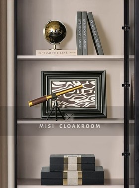 现代轻奢样板间电视柜酒柜摆件玄关客厅书房装饰品售楼处展厅摆设