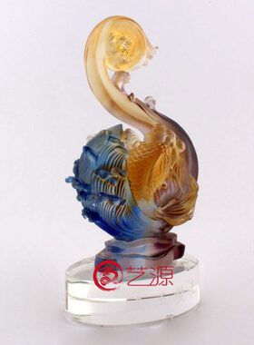 琉璃摆件金玉双至连年有余创意家居饰品朋友结婚生日乔迁礼品礼物