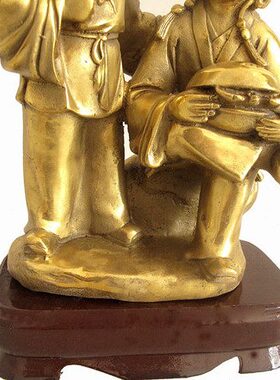 铜和合摆件家居卧室饰品