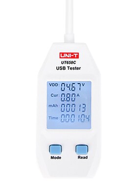 优利德新款USB测试仪数显电压电流检测器移动电池容量检测 UT658C
