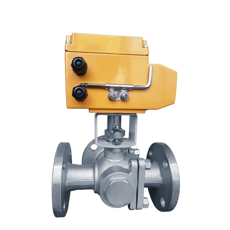 巨良JLQ944F-16C电动铸钢调节三通法兰球阀L/T换向分流碳钢阀DN40 - 图2