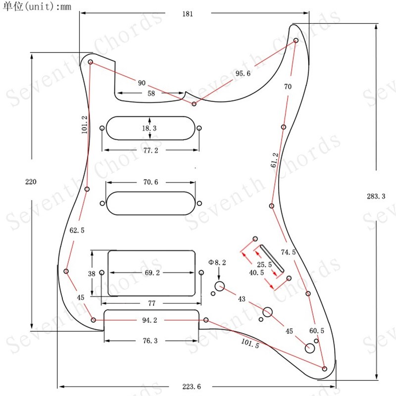 吉他配件 St Sq单单双电吉他护板 SSH电吉他面板电吉他护板前盖板 - 图3