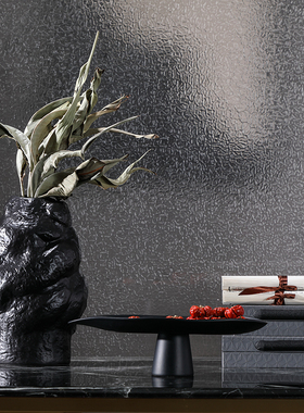 简约现代样板房陶瓷高脚水果盘售楼处家居客厅电视柜茶几收纳托盘