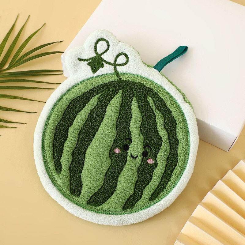 【水果派对】珊瑚绒擦手巾可爱菜园擦手巾趣味吸水速干可挂式家,淘宝优惠券,粉丝福利购,淘宝优惠卷