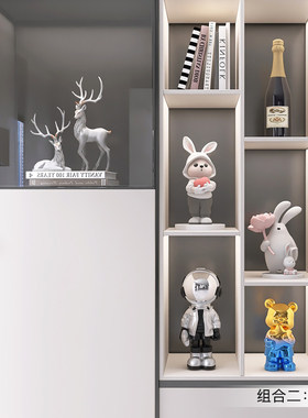 轻奢高档酒柜装饰品摆件客厅电视柜玄关家居饰品办公室乔迁礼物