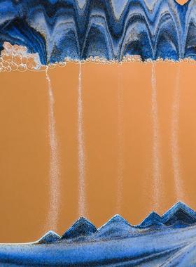 3d立体流沙画沙漏摆件动态创意解压高级轻奢家居客厅桌面装饰品