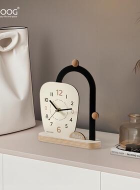 EMITDOOG入户玄关装饰摆件家居客厅电视柜摆放式创意时钟桌面饰品