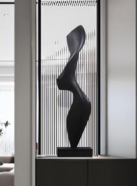 玄关落地摆件现代轻奢客厅电视柜装饰酒店大堂样板间艺术树脂雕塑